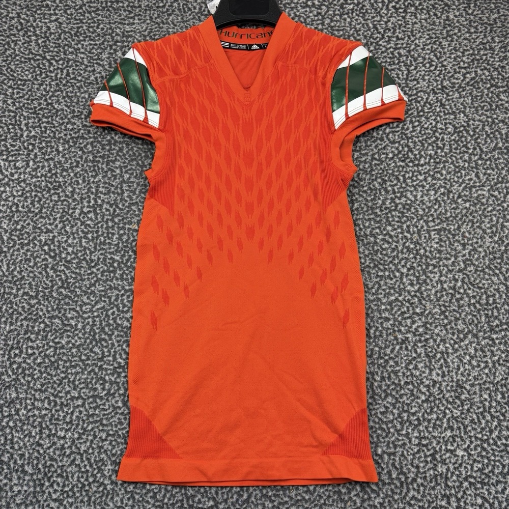 Adidas Miami Hurricanes LARGE Team Issued Game Jersey Football BLANK Custom